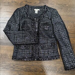 Vertigo Paris Black Textured Blazer